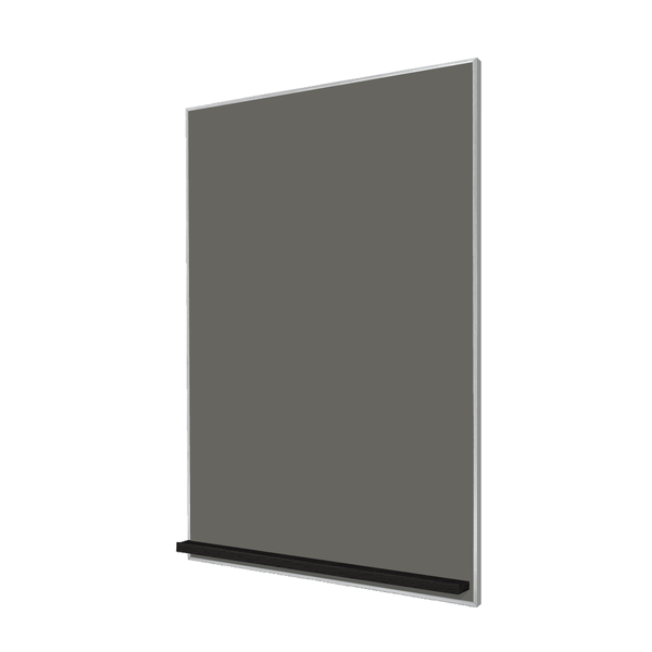 The Satin Minimalist Wood | Portrait Slate Gray Ceramic Steel Chalkboard