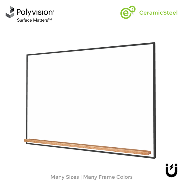 The Black Minimalist Wood | Landscape Ceramic Steel Whiteboard