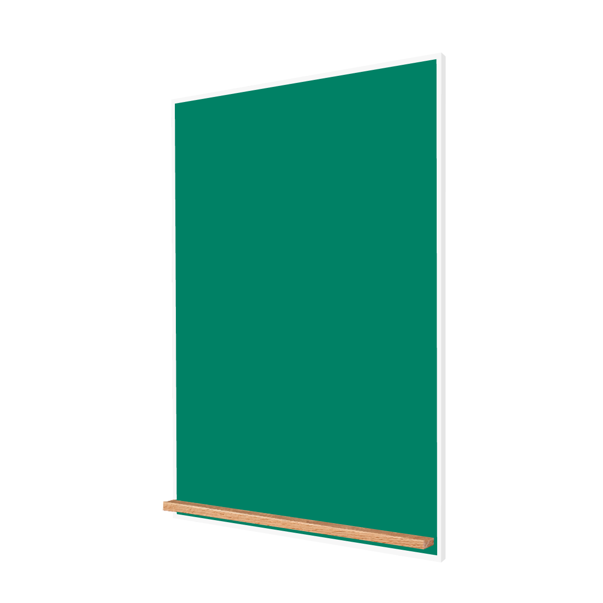 The White Minimalist Wood | Portrait Green Ceramic Steel Chalkboard