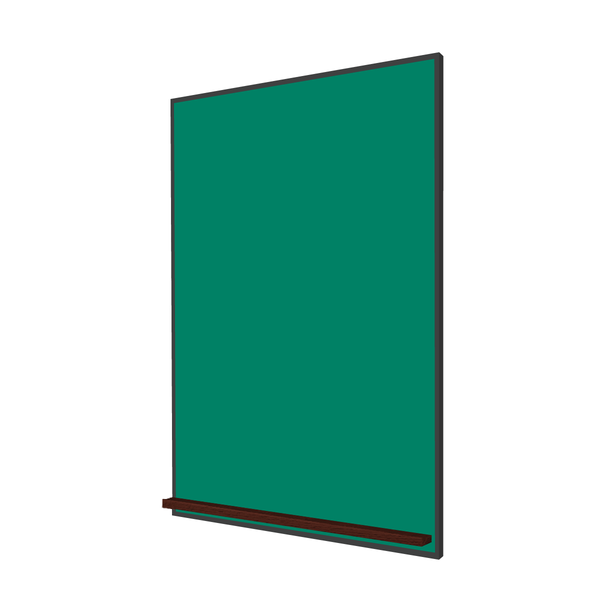 The Black Minimalist Wood | Portrait Green Ceramic Steel Chalkboard