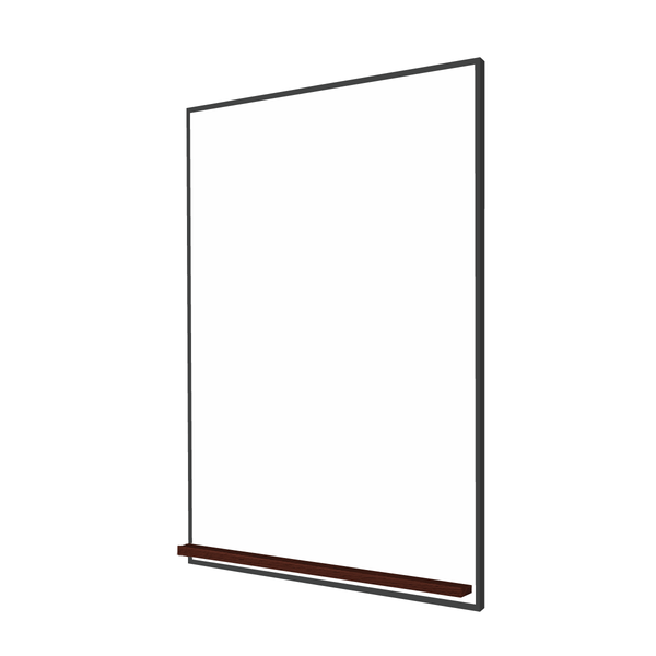 The Black Minimalist Wood | Portrait Ceramic Steel Whiteboard