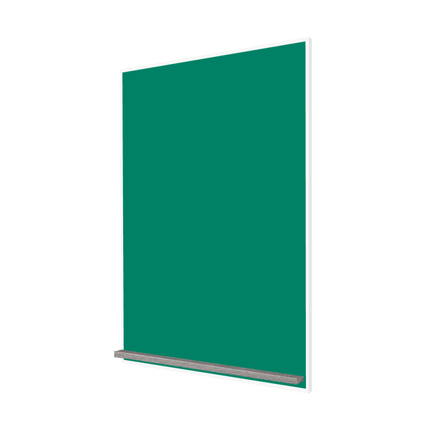 The White Minimalist Wood | Portrait Green Ceramic Steel Chalkboard