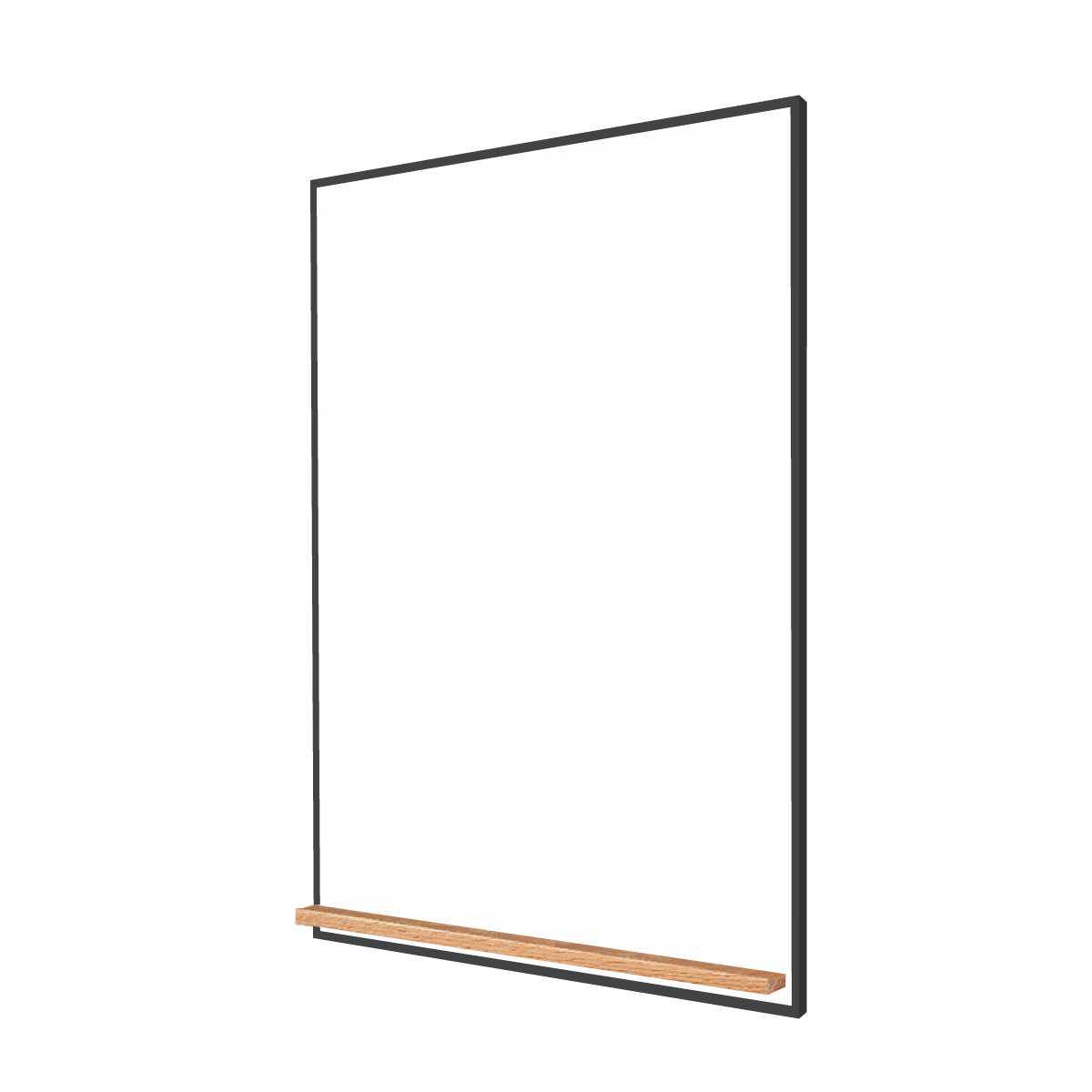 The Black Minimalist Wood | Portrait Ceramic Steel Whiteboard