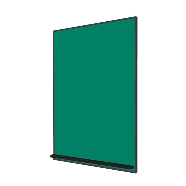 The Black Minimalist Wood | Portrait Green Ceramic Steel Chalkboard