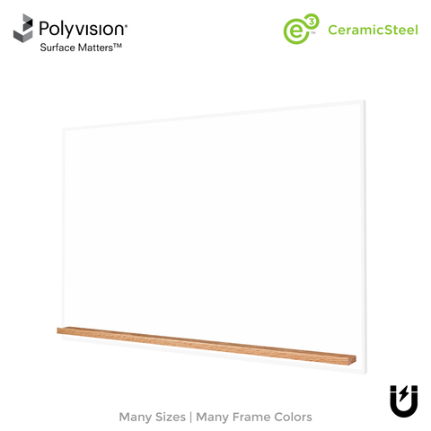 The White Minimalist Wood | Landscape Ceramic Steel Whiteboard