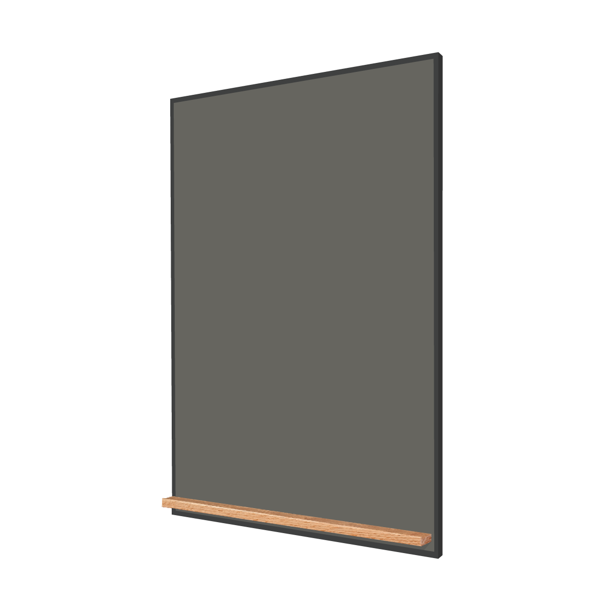 The Black Minimalist Wood | Portrait Slate Gray Ceramic Steel Chalkboard
