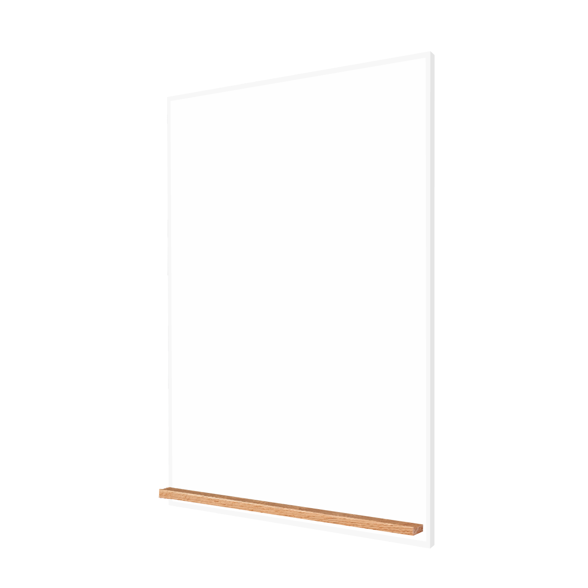 The White Minimalist Wood | Portrait Ceramic Steel Whiteboard