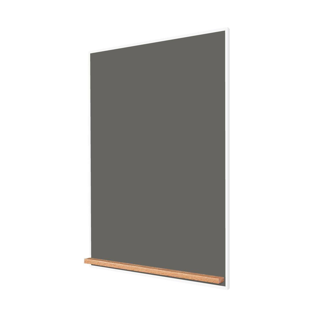The White Minimalist Wood | Portrait Slate Gray Ceramic Steel Chalkboard