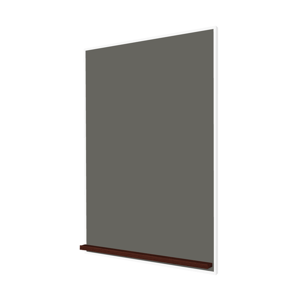 The White Minimalist Wood | Portrait Slate Gray Ceramic Steel Chalkboard