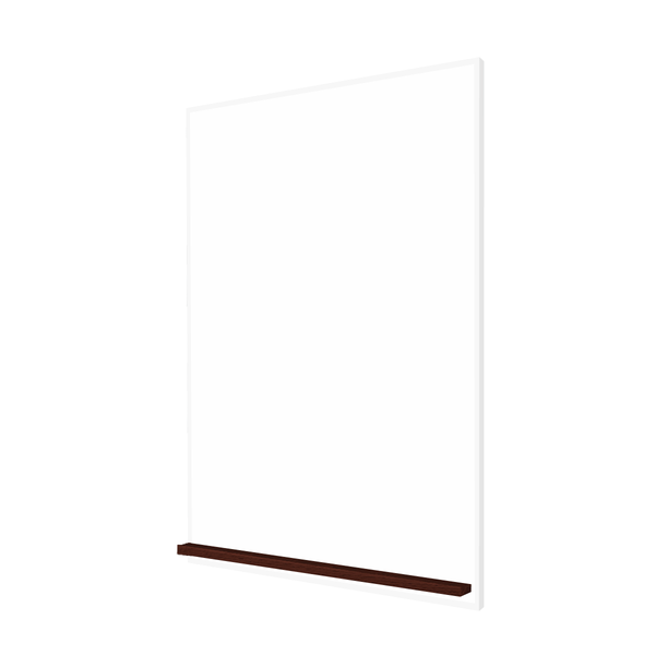 The White Minimalist Wood | Portrait Ceramic Steel Whiteboard