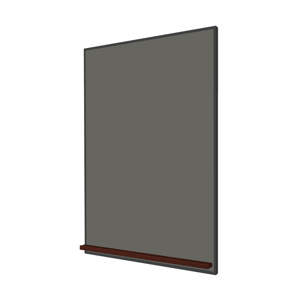 The Black Minimalist Wood | Portrait Slate Gray Ceramic Steel Chalkboard