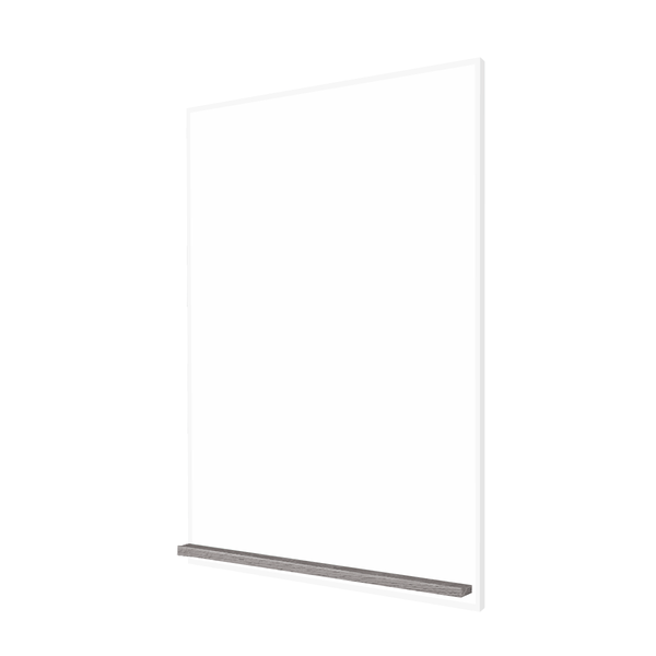 The White Minimalist Wood | Portrait Ceramic Steel Whiteboard