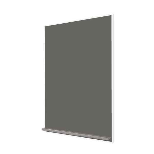 The White Minimalist Wood | Portrait Slate Gray Ceramic Steel Chalkboard