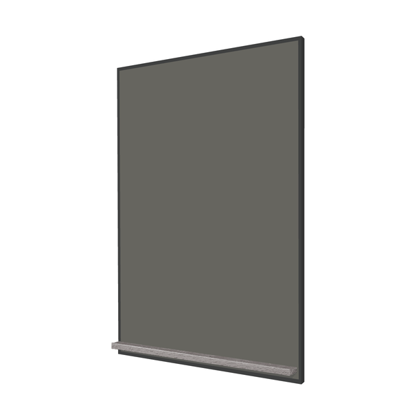 The Black Minimalist Wood | Portrait Slate Gray Ceramic Steel Chalkboard