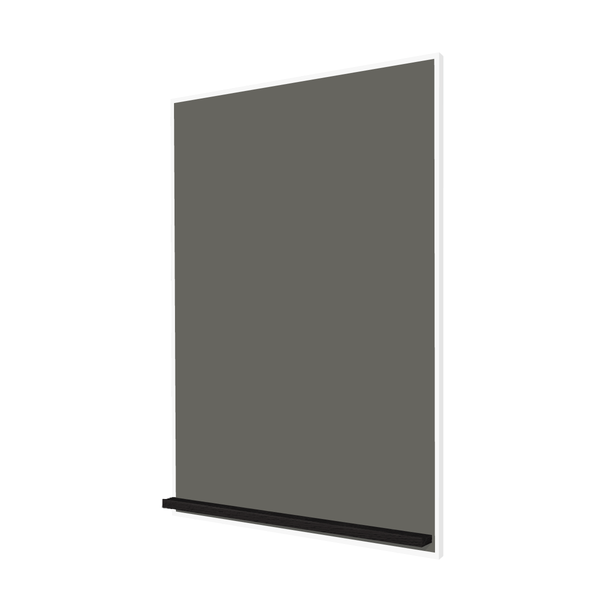 The White Minimalist Wood | Portrait Slate Gray Ceramic Steel Chalkboard