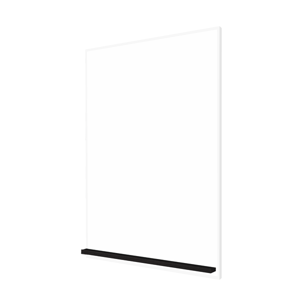 The White Minimalist Wood | Portrait Ceramic Steel Whiteboard