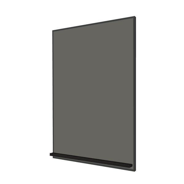 The Black Minimalist Wood | Portrait Slate Gray Ceramic Steel Chalkboard