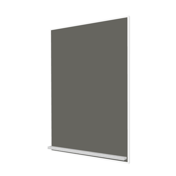 The White Minimalist Wood | Portrait Slate Gray Ceramic Steel Chalkboard