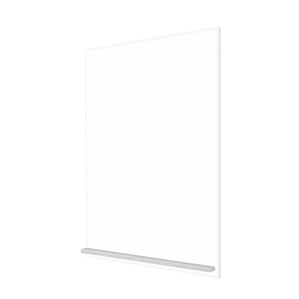 The White Minimalist Wood | Portrait Ceramic Steel Whiteboard