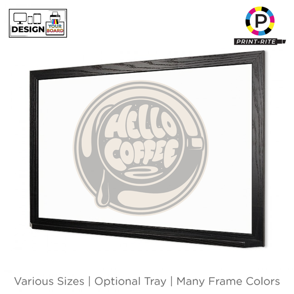 Wood Frame | Custom Printed Landscape Non-Magnetic Whiteboard