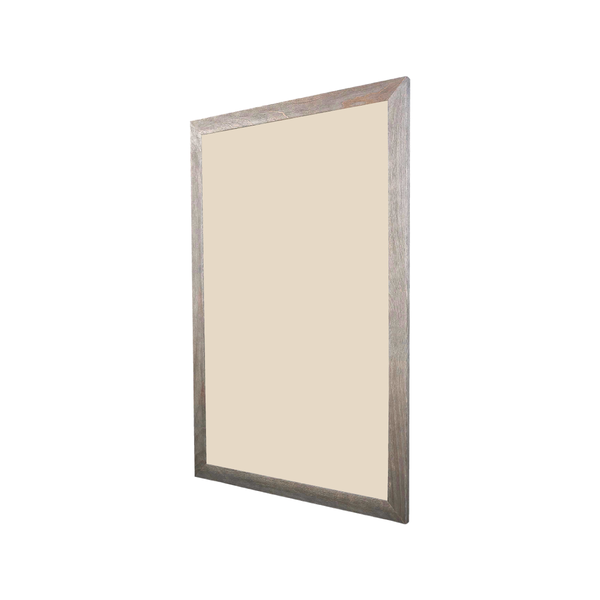 Barnwood Wood Frame | Almond | Portrait Color-Rite Magnetic Whiteboard