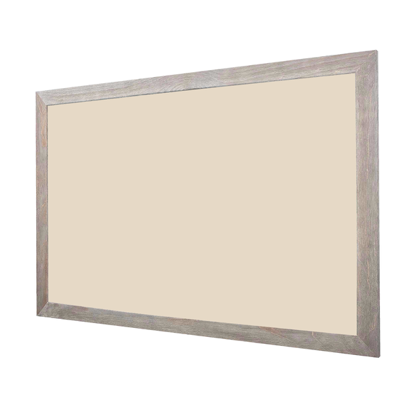 Barnwood Wood Frame | Almond | Landscape Color-Rite Magnetic Whiteboard