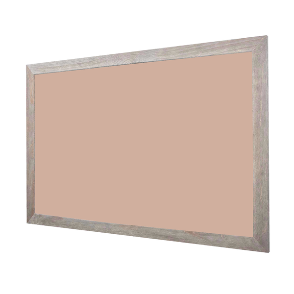 Barnwood Wood Frame | Blush | Landscape Color-Rite Magnetic Whiteboard