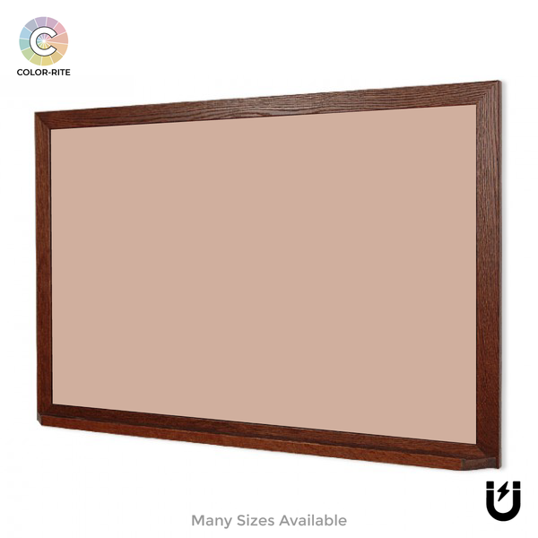 Wood Frame | Blush | Landscape Color-Rite Magnetic Whiteboard
