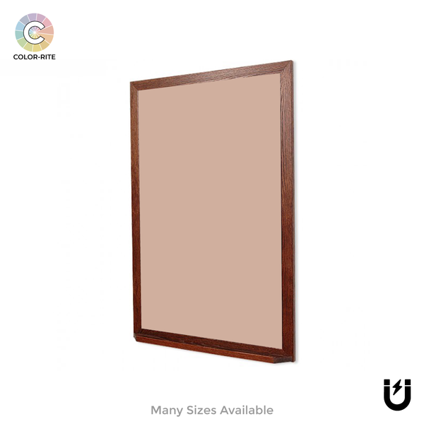 Wood Frame | Blush | Portrait Color-Rite Magnetic Whiteboard