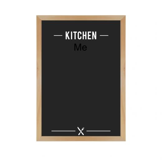 Kitchen Logo Wood Frame | Custom Printed Portrait Lam-Rite Chalkboard