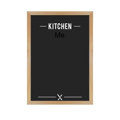 Kitchen Logo Wood Frame | Custom Printed Portrait Lam-Rite Chalkboard