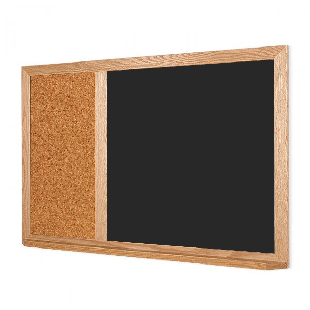 Wood Frame | Black Lam-Rite Landscape Chalkboard & Natural Cork 2/3