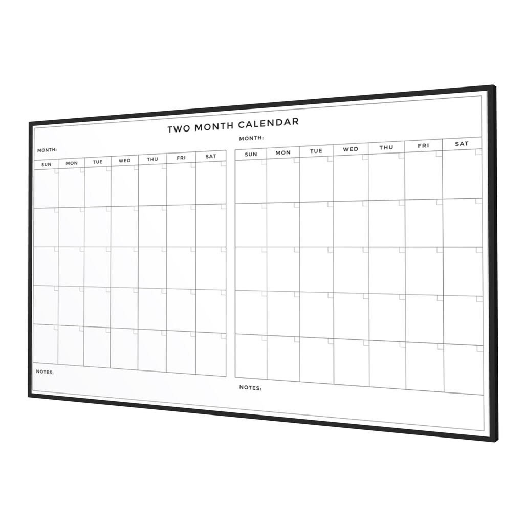 Two Monthly Calendar | Ebony Minimalist Landscape Magnetic – New York Blackboard two-monthly-calendar-ebony-minimalist-landscape-magnetic-new-york-blackboard