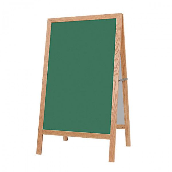 Chalk outlet board in a natural wooden frame. A plaque in an oak frame.