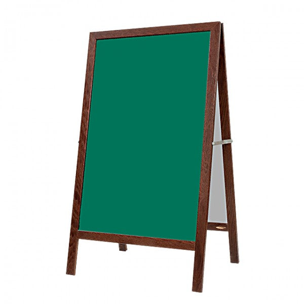 Walnut Oak A-Frame | Custom Printed Magnetic Steel Chalkboard