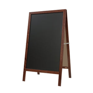 Walnut Oak A-Frame | Black Lam-Rite Chalkboard