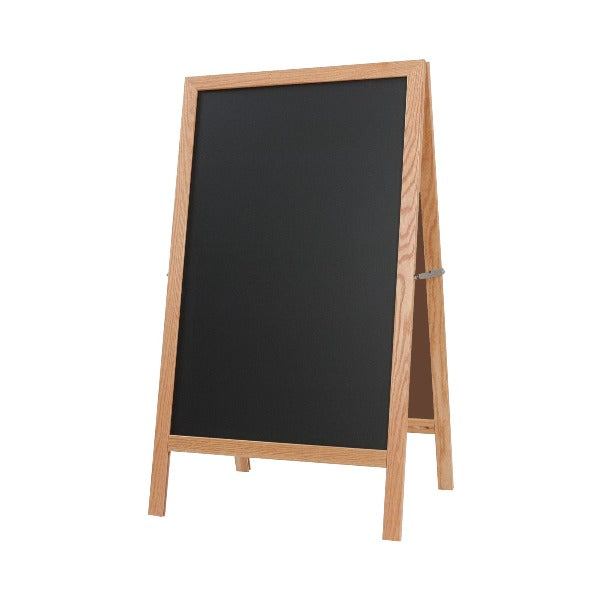 Natural Oak A-Frame | Black Lam-Rite Chalkboard