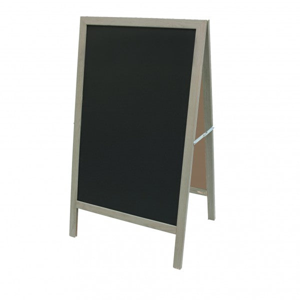 Smoked Gray A-Frame | Custom Printed Magnetic Steel Chalkboard