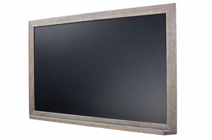 5' High - Barnwood Distressed Wood Framed | Ceramic Steel Landscape Chalkboard