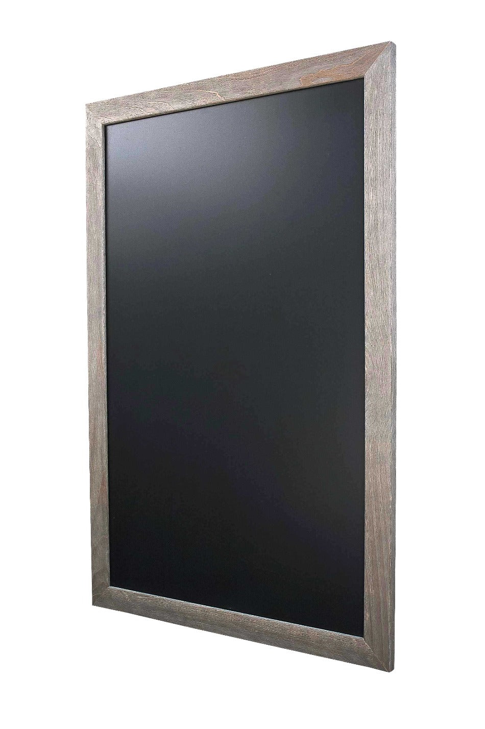 5' Wide - Barnwood Distressed Wood Framed | Lam-Rite Portrait Chalkboard