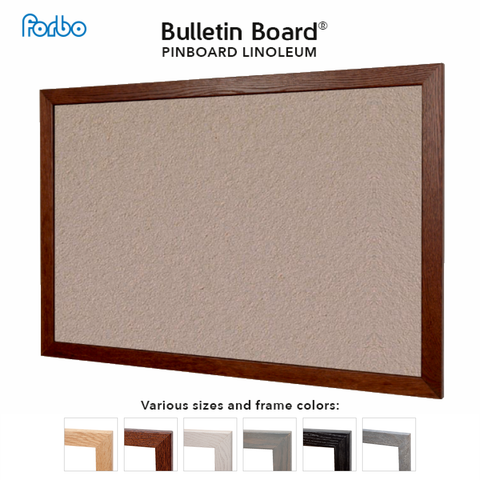 Brown Rice | FORBO Bulletin Board with Wood Frame