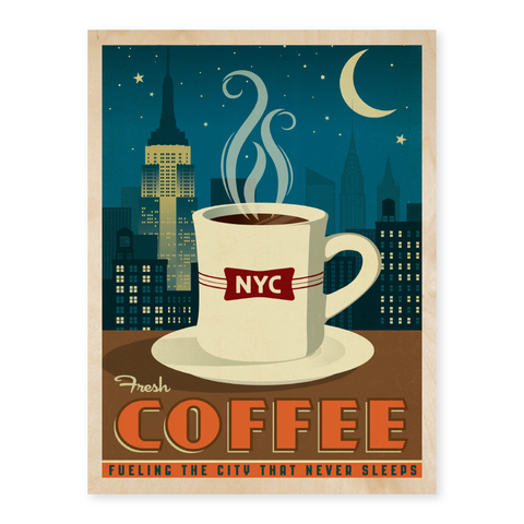 Fresh Coffee | Graphic Wood Print