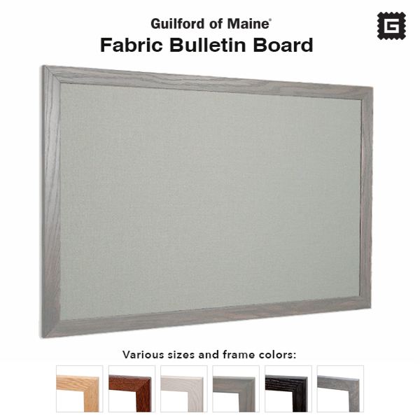 Coin | Fabric Bulletin Board with Wood Frame
