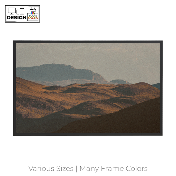 Ebony Aluminum Frame | Custom Printed Landscape Natural Cork Board