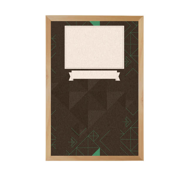 Feature Image Wood Frame | Custom Printed Portrait Natural Cork Board