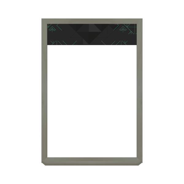 Graphic Bar Barnwood Frame | Custom Printed Portrait Magnetic Whiteboard