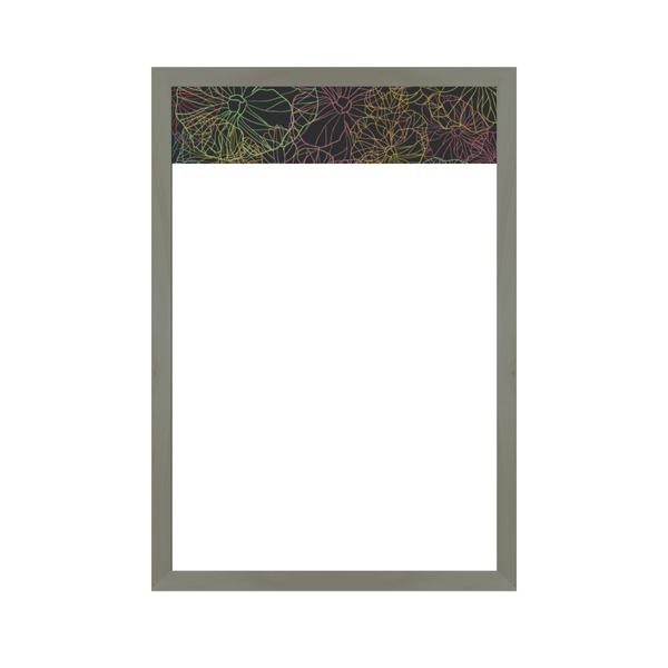 Graphic Bar Barnwood Frame | Custom Printed Portrait Non-Magnetic Whiteboard