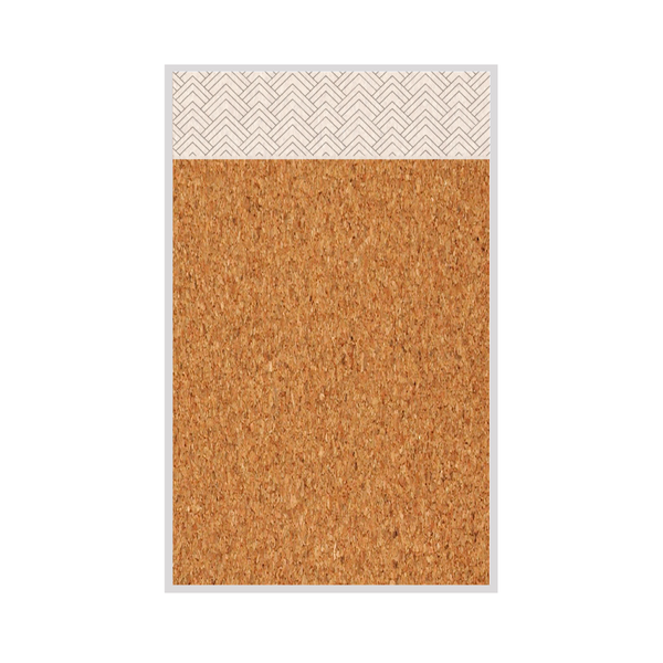 Graphic Bar Satin Aluminum Frame | Custom Printed Portrait Natural Cork Board