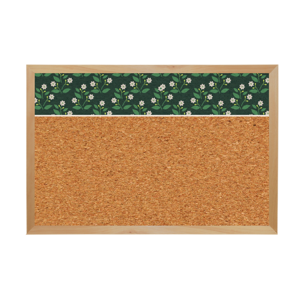 Graphic Bar Wood Frame | Custom Printed Landscape Natural Cork Board