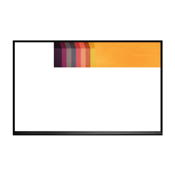 Graphic Bar Ebony Aluminum Frame | Custom Printed Landscape Non-Magnetic Whiteboard
